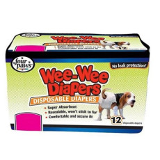 Four Paws Wee-Wee Diapers X-Small (4-8 lbs) 犬用即棄尿片(加細碼) (12 Pads) 